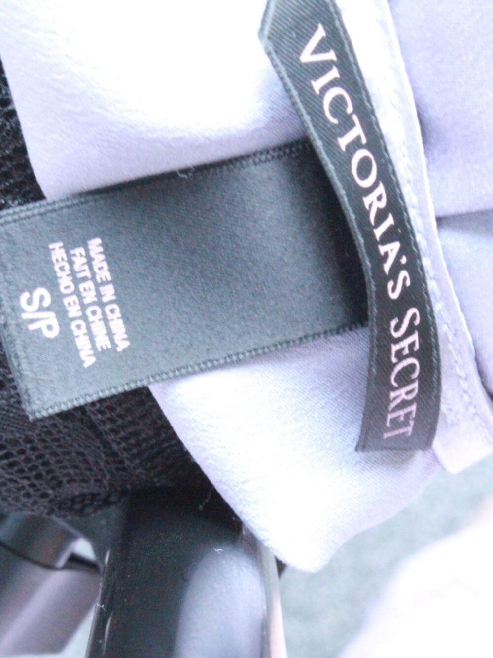 victoria’s secret gray/lavender satin lace slip - Picture 7 of 7